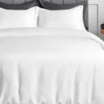 300TC duvet cover in white with tie band