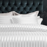 Premium 300TC cotton bedsheet with satin stripe