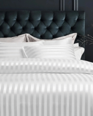 Premium 300TC cotton bedsheet with satin stripe